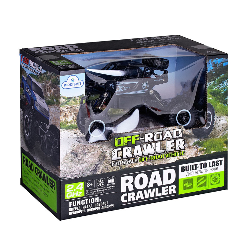 Машинка Off-road Crawler Rock Sport черная на радиоуправлении (1:20), пульт, аккум  18х11х8см (SL-110AB)