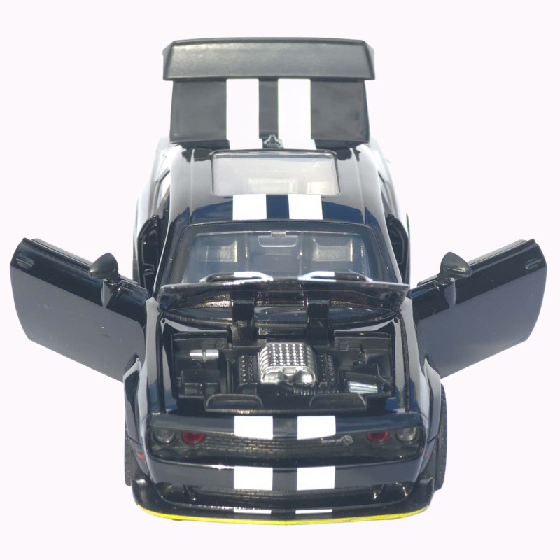 Машинка метал Dodge Challenger SRT Hellcat АвтоЕксперт чорна 1:32 звук світло 15,7*7*5 см (LF-30608)