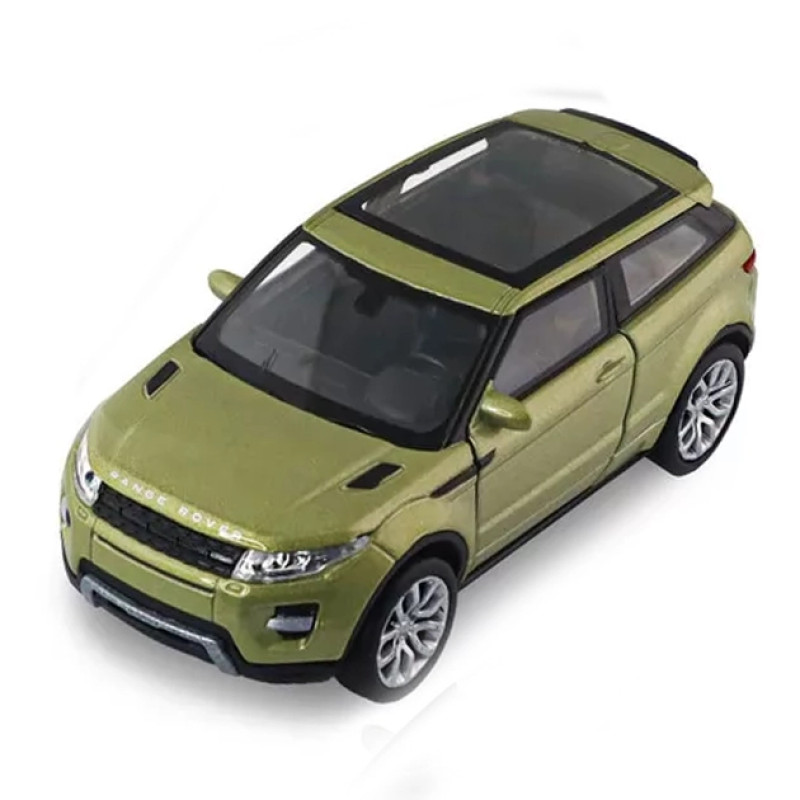Машинка метал Land Rover  Evoque Ленд ровер 1:43 зелений відкр двері 5*11*4см (250388W)