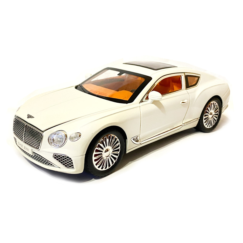 Машинка ігрова Bentley Continental «АвтоЕксперт» Бентлі Контіненталь метал біла світло звук 21*6*9 см (GT-6370)