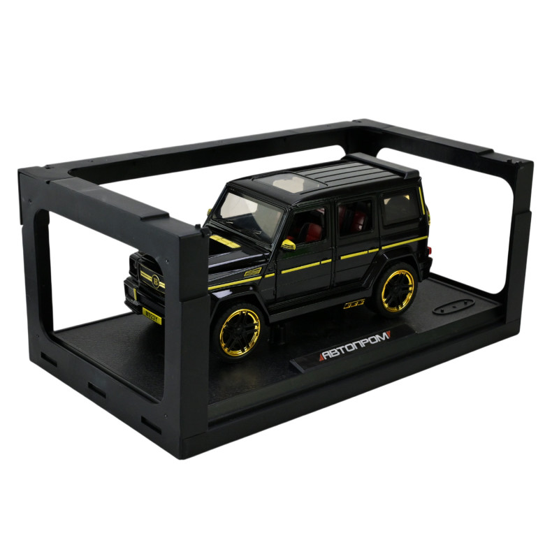 Машинка металл Mercedes-Benz G-Class Brabus черная 1:24 звук свет открыв двери капот багажник (AP7719)
