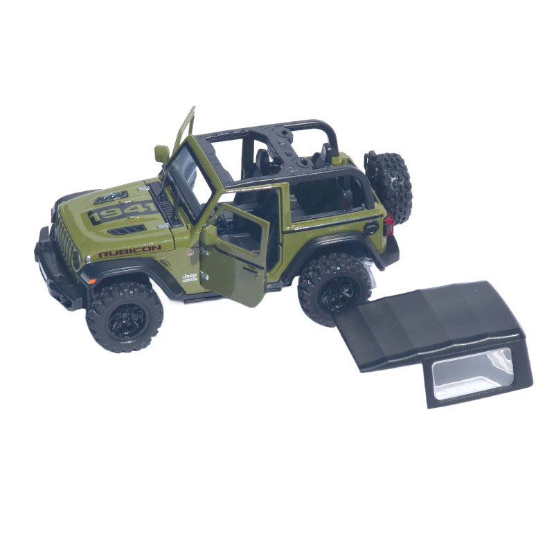 Машинка метал Jeep Wrangler Rubicon АвтоЕксперт зелена 1:32 світло звук інерція 14*6*6 см (LF-05124)