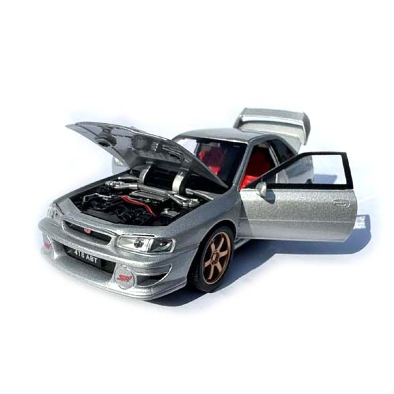 Машинка Subaru Impreza WRX STI сіра субару 1:32 світло звук інерція відч двері баг капот 13,5*5*4,5см (TK-30718)