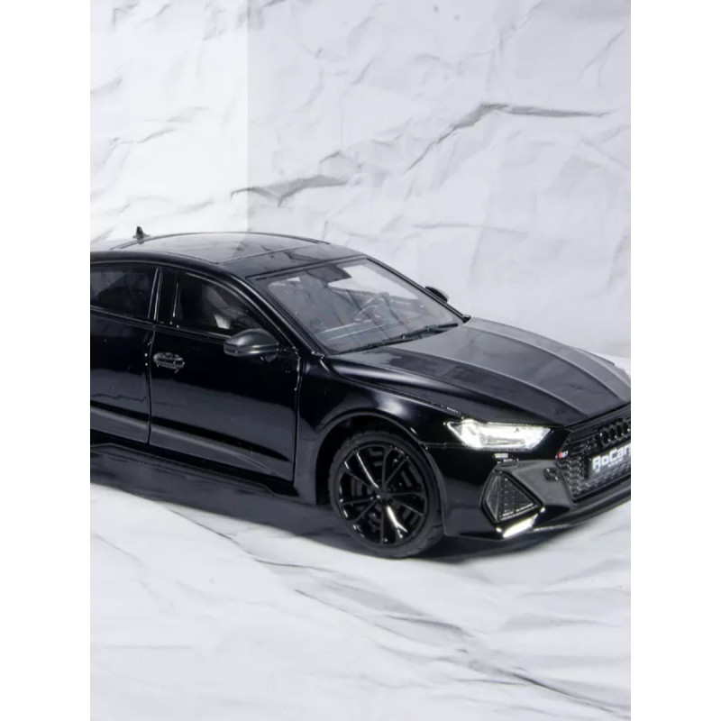 Іграшкова машинка металева Audi RS 7 Sportback (Ауди RS 7 Спортбек) «Автоексперт», чорна, батар., світло, звук, відкр. двері, від 3 р., 15*6*5, (40867)
