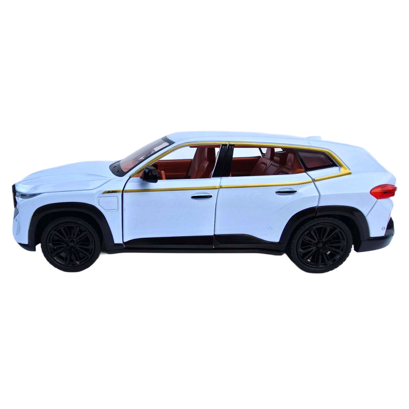 Машинка металева BMW XM БМВ біла Автопром 1:24 світло звук відкр двері баг капот 20,5*8*7 см (AP7742)