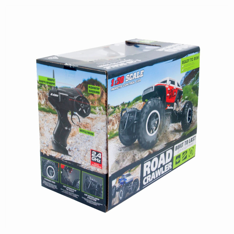 Машинка Off-road Crawler Rock Sport черная на радиоуправлении (1:20), пульт, аккум  18х11х8см (SL-110AB)