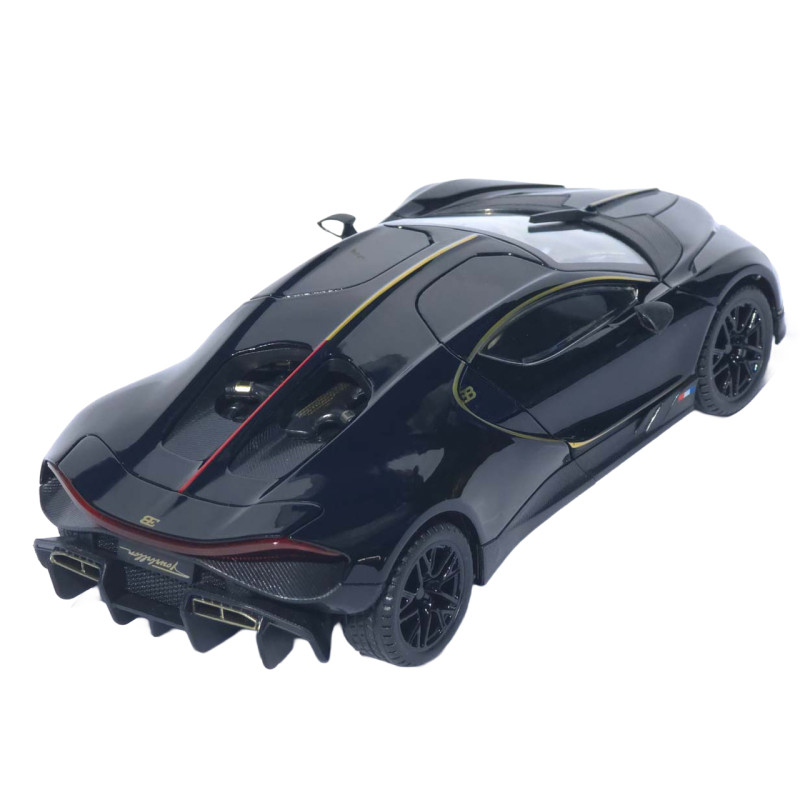 Машинка метал Bugatti Chiron АвтоЕксперт 1:24 чорна звук світло інерція 20,5*10*5,5 см (G6601-52)