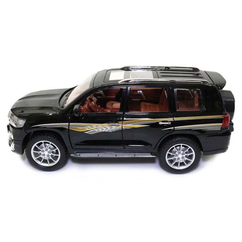 Машинка металева Toyota Prado «AutoExpert» Тойота Прадо джип чорний звук світло 21*9*10 см (GT-9147)