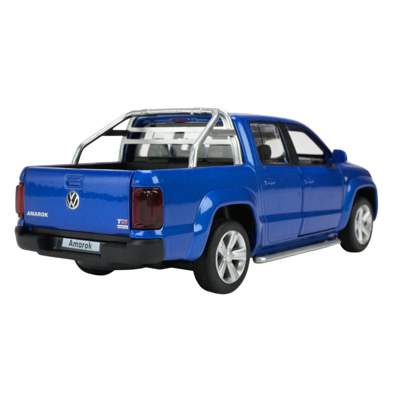 Машина металл Volkswagen Amarok Фольксваген синяя 1:30 свет звук откр двери 17*6*6 см (68365)