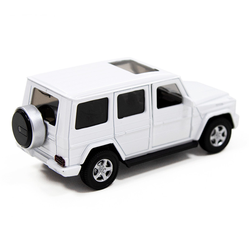 Іграшкова машинка металева MERCEDES BENZ G350, мерседес бенц, білий, відкр двері, інерція, 5*11*4см (250275)