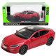 Машинка металева Tesla Model S Electrocar Тесла Модель S Електрокар червона 1:24 звук світло 18,5*7,2*5см (AP7713)