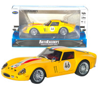 Машинка металл Ferrari 250 GTO желтая 1:32 свет звук инерция откр дверь капот багажник (TK-42580)