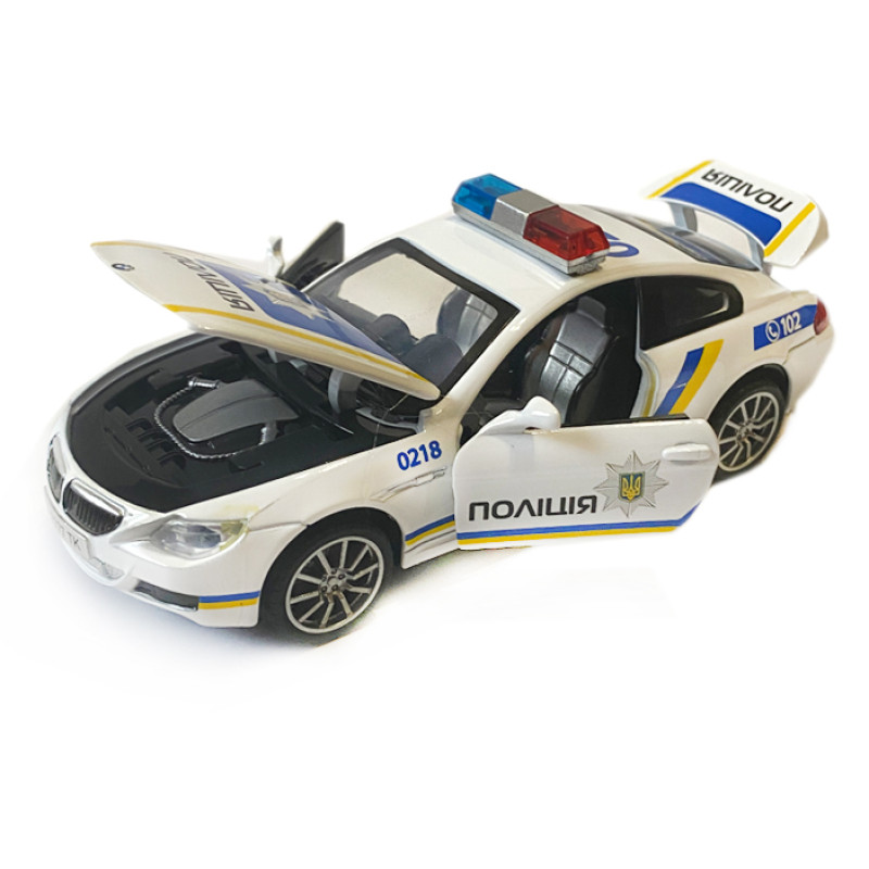 Машинка металева Поліція BMW «АвтоЕксперт» світло, звук 15*6*5см (TK-7777)