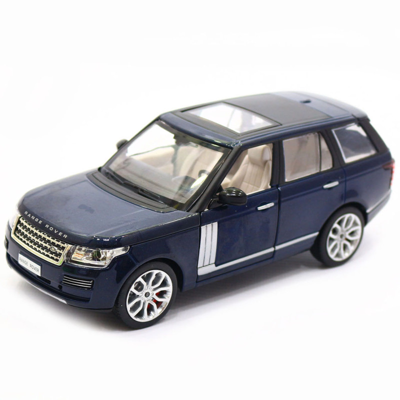 Машинка іграшкова Автопром «Range Rover» джип, метал, 18 см, синій (світло, звук, двері відчиняються) 68263A