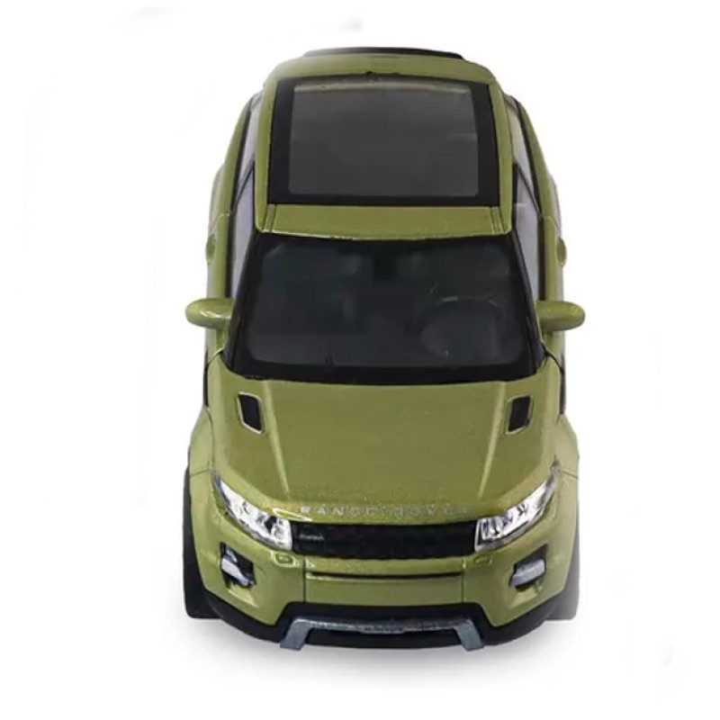 Машинка метал Land Rover  Evoque Ленд ровер 1:43 зелений відкр двері 5*11*4см (250388W)