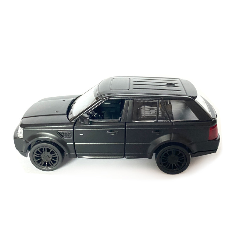 Іграшкова машинка металева Land Rover Range Rover Sport, ленд ровер спорт, чорний, відкр двері, інерція, 5*12*5см (250342U)