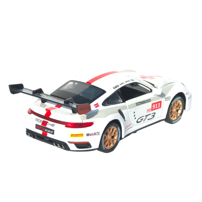 Машинка метал Porsche 911 GT3 RS АвтоЕксперт біла звук світло інерція 16*6*4 см (LF-25106)