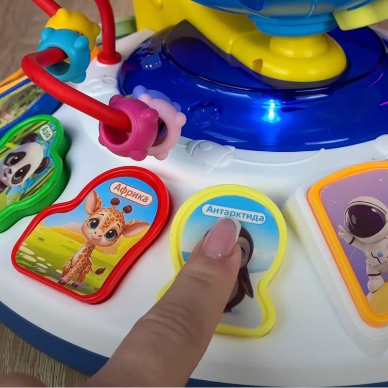 Диво глобус WToys укр мова 7 віршів 7 пісень 10 казок ноти цифри сортер підсвічування 30*23*23см (62609)