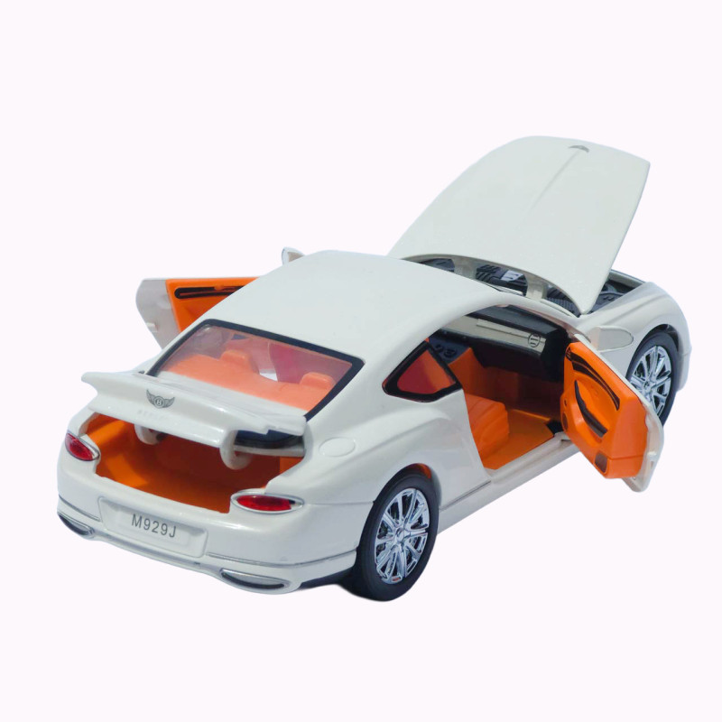 Машинка метал Bentley Continental GT АвтоЕксперт біла 1:24 звук світло відкр двері капот багажник (RS-93415)
