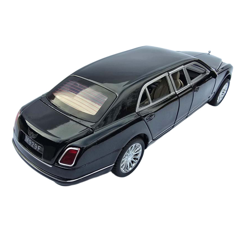 Машинка метал Bentley Mulsanne чорна Бентлі Мульсан лімузин 1:24 звук світло 20*5,5*5см (RS-52405)