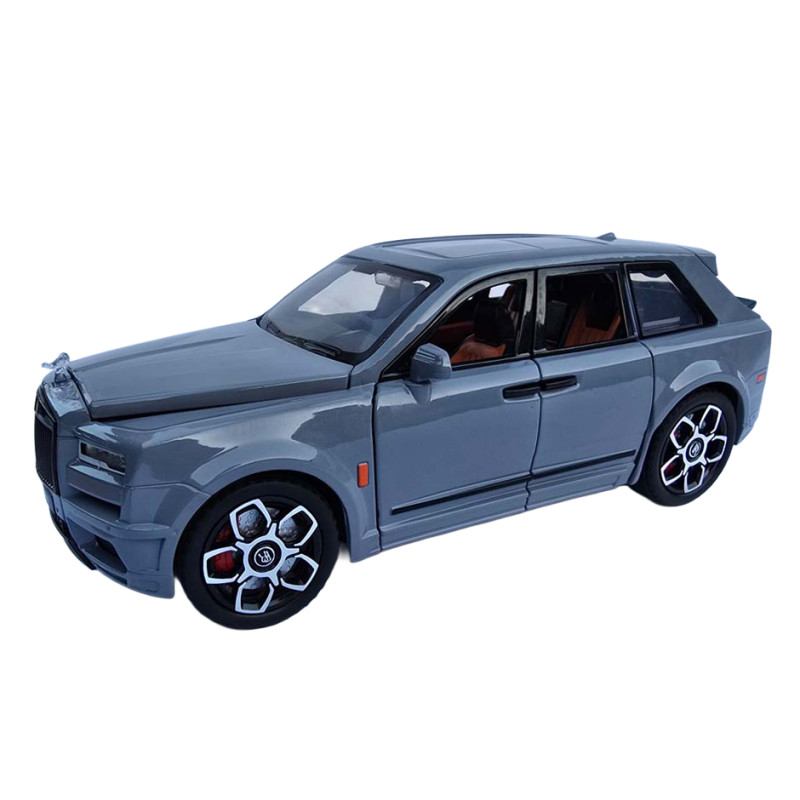 Машинка металева Rolls-Royce Cullinan 1:24 ролс ройс сірий світло звук 22*9*7,5см (RS-81720)