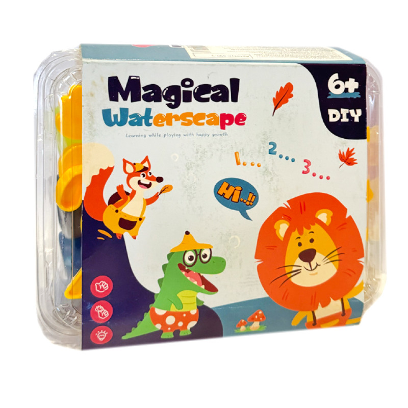 Набір для творчості Magical Waterscape 6 формочок, 6 пляшечок з рідиною, фігурки, в боксі 14*18*см (690-3)