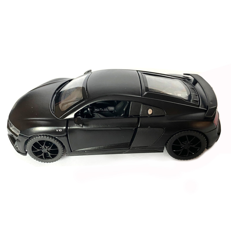 Іграшкова машинка металева Audi R8 V10 performance, Ауді, чорна, звук, світло, інерція, відкр двері, багажник, капот, Автоексперт, 1:32,14*7*4,5см (ТК-16650/40111)