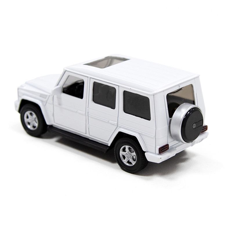 Іграшкова машинка металева MERCEDES BENZ G350, мерседес бенц, білий, відкр двері, інерція, 5*11*4см (250275)