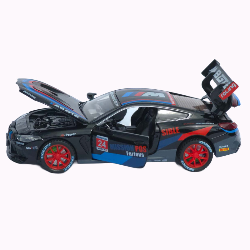 Машинка метал BMW M8 Competition GTE АвтоЕксперт чорна 1:32 звук світло інерція 16*7*4 см (LF-46311)