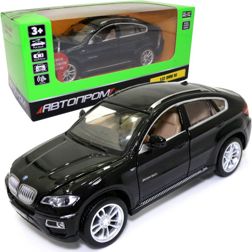 Іграшкова машинка металева BMW X6 Автопром БМВ Х6 джип чорний звук світло 15*6*5 см (68311)