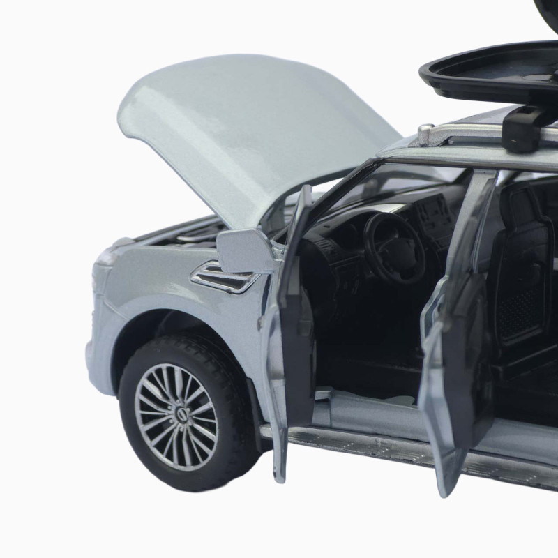 Машинка метал Nissan Patrol (Ніссан Патрол) АвтоЕксперт сіра світло звук відкр двері 15*7*5 см (6505/50915)