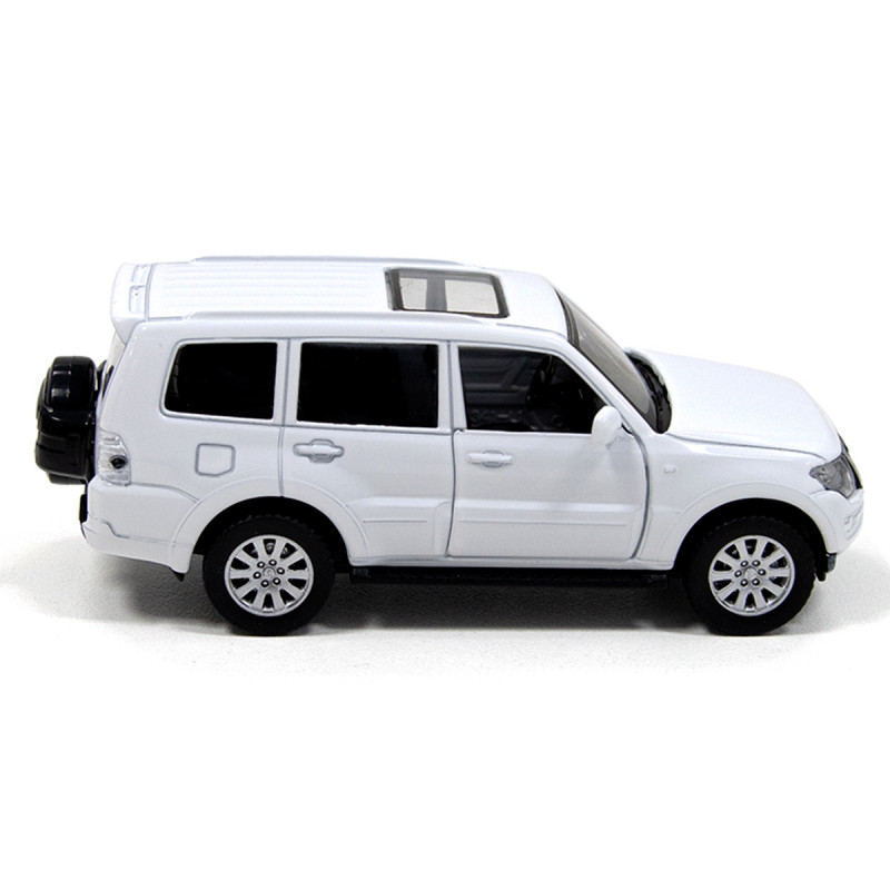 Іграшкова машинка металева MITSUBISHI PAJERO 4WD TURBO, мітсубісі паджеро турбо, білий, відкр двері, інерція, 1:43 (250283)