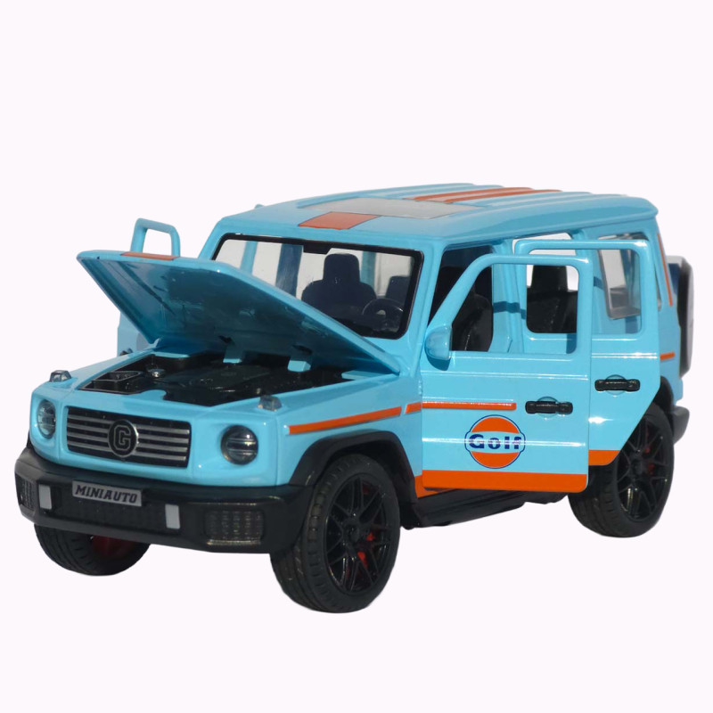 Машинка метал Mercedes-Benz G-Class (Гелендваген) АвтоЕксперт блакитна 1:32 звук світло (LF-80110)