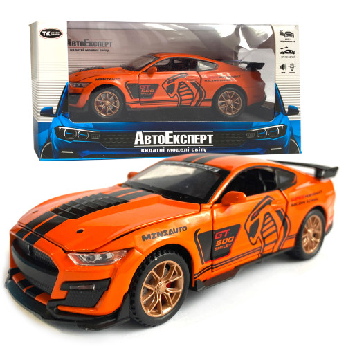 Машинка металева Ford Mustang Shelby GT500 "AutoExpert" Форд Мустанг шелбі GT500 орандж 16*6*6 см (LF - 03608)