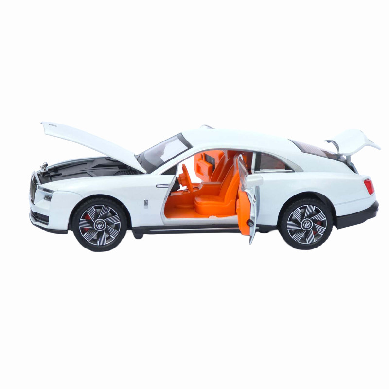 Машинка металева Rolls-Royce Spectre білий 1:24 світло звук відкр двері капот багажник (1416-28)
