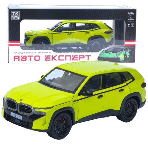 Машинка метал BMW XM АвтоЕксперт салатова 1:24 світло звук відкр двері капот багажник (1669-13)