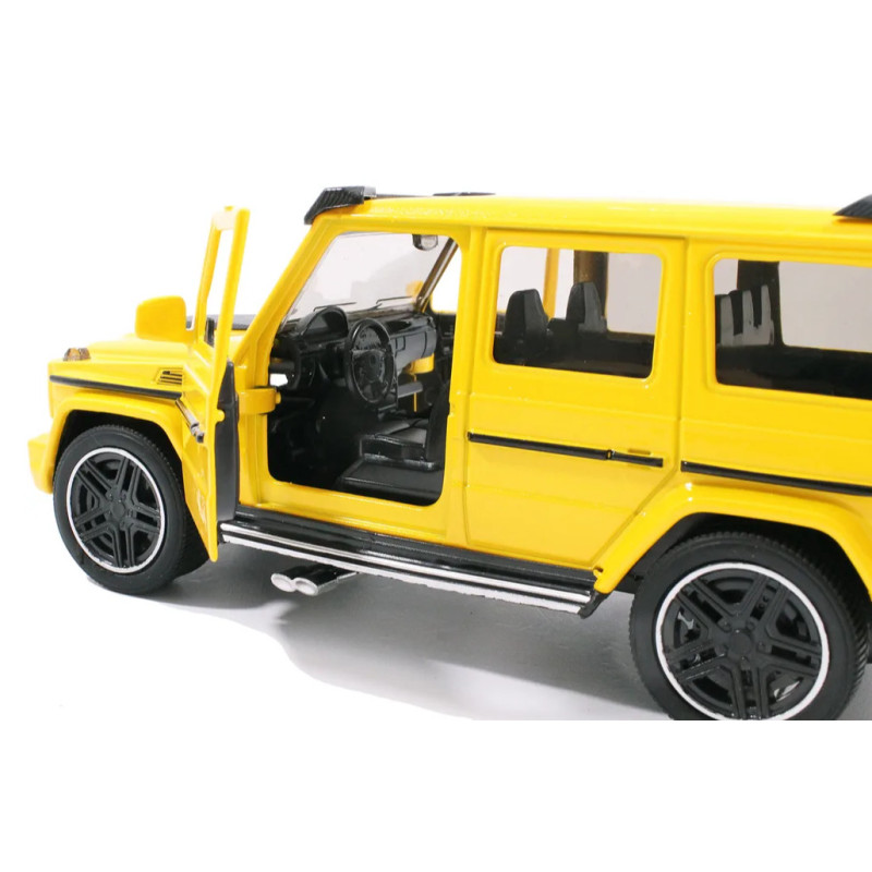 Машинка металева дитяча Mercedes Brabus G 63 мерседес, жовтий, Автоексперт, 1:24, світло, інерція, відчиняються двері 18*8.5*8см (El-1208)