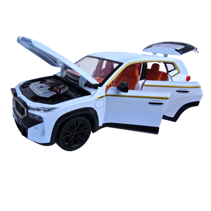 Машинка металева BMW XM БМВ біла Автопром 1:24 світло звук відкр двері баг капот 20,5*8*7 см (AP7742)