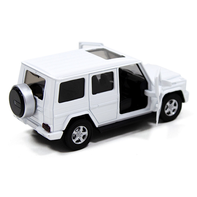 Іграшкова машинка металева MERCEDES BENZ G350, мерседес бенц, білий, відкр двері, інерція, 5*11*4см (250275)