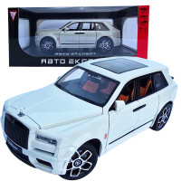 Машинка металева Rolls-Royce Cullinan 1:24 ролс ройс білий світло звук 22*9*7,5см (RS-81720)