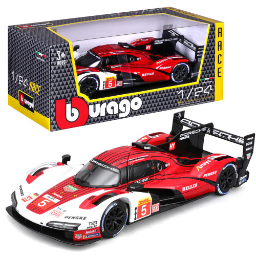 Машинка металева Porsche 963 Порше червона 1:24 відкр двері  21*4*8см (18-28022)