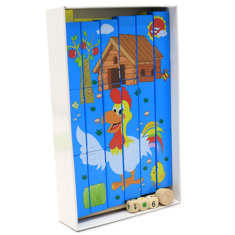 Настільна гра Fun game пазл вежа (Вежа) Vega (Vega). Дженга 54 деталі (55632)