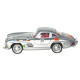 Машинка металлическая Mercedes-Benz 300 SL Gullwing серебристый свет звук откр дверь капот багажник (TK-16449)
