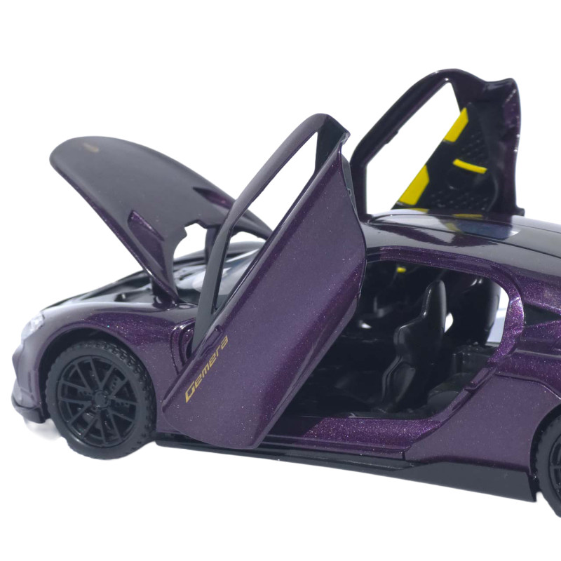 Машинка метал Koenigsegg Gemera АвтоЕксперт фіолетова 1:32 звук світло інерція 15*6*4 см (L-3630-41)