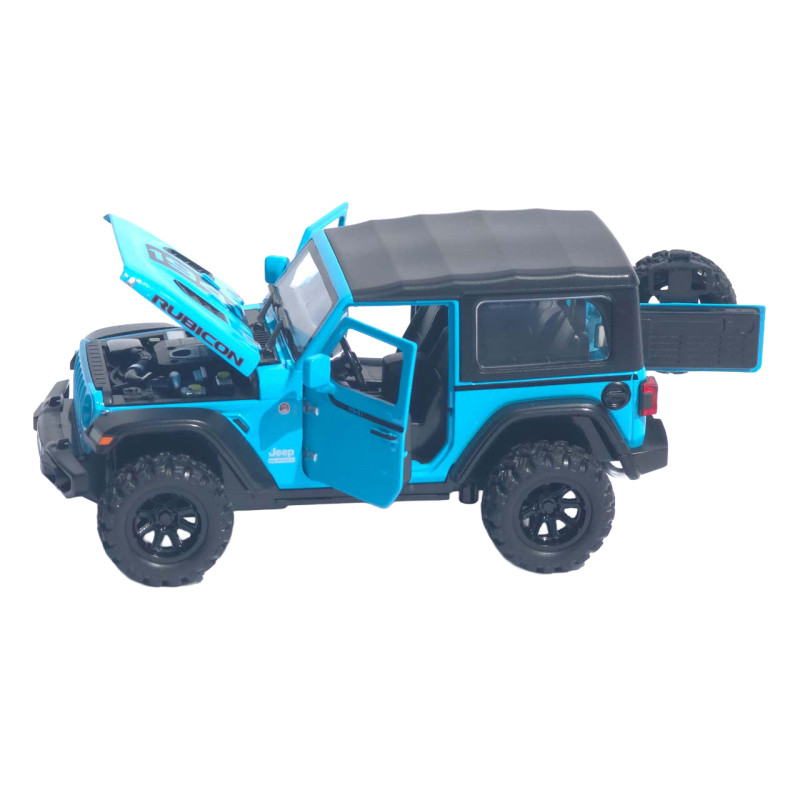 Машинка метал Jeep Wrangler Rubicon АвтоЕксперт блакитна 1:32 світло звук інерція 14*6*6 см (LF-05124)