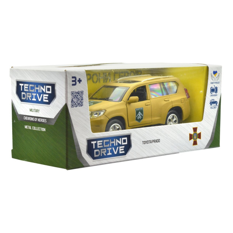 Машинка металева серії Шеврони Героїв Toyota Prado Хартія 1:40 5*12*4см (KM6188)