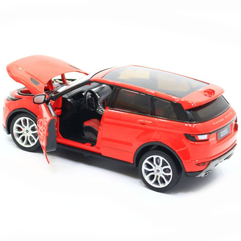 Машинка іграшкова Автопром «Range Rover» джип, метал, 17 см, червоний (світло, звук, двері відчиняються) 68258AR