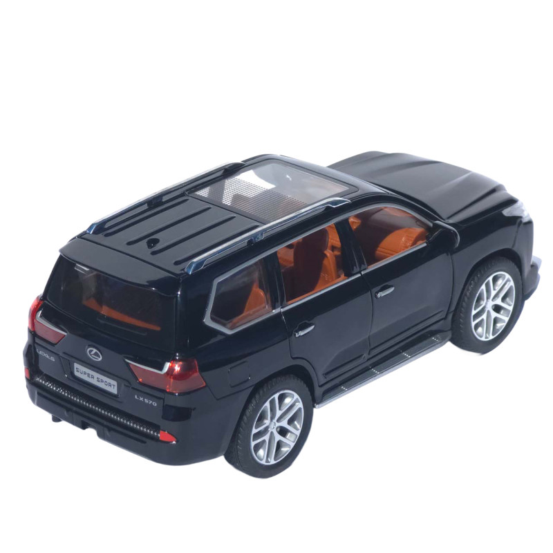 Машинка метал Lexus LX 570 АвтоЕксперт чорна 1:24 звук світло інерція 20*8,5*8 см (G6498-5)