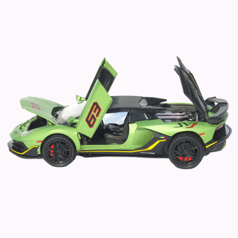 Машинка метал Lamborghini Aventador SVJ АвтоЕксперт зелена 1:32 звук світло 15,5*7*3,8 см (LF-66519)