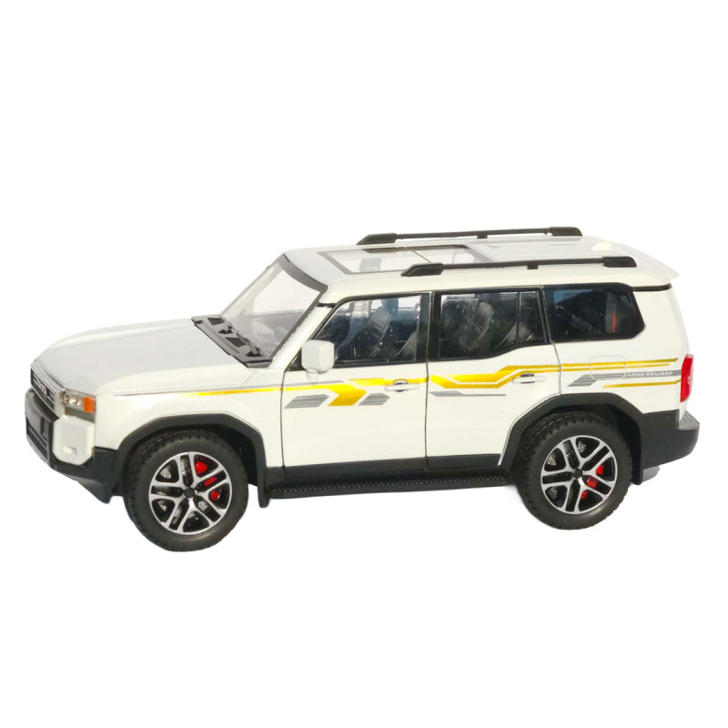 Машинка метал Toyota Land Cruiser Prado АвтоЕксперт біла 1:24 звук світло 21*8*8 см (G7605-44)
